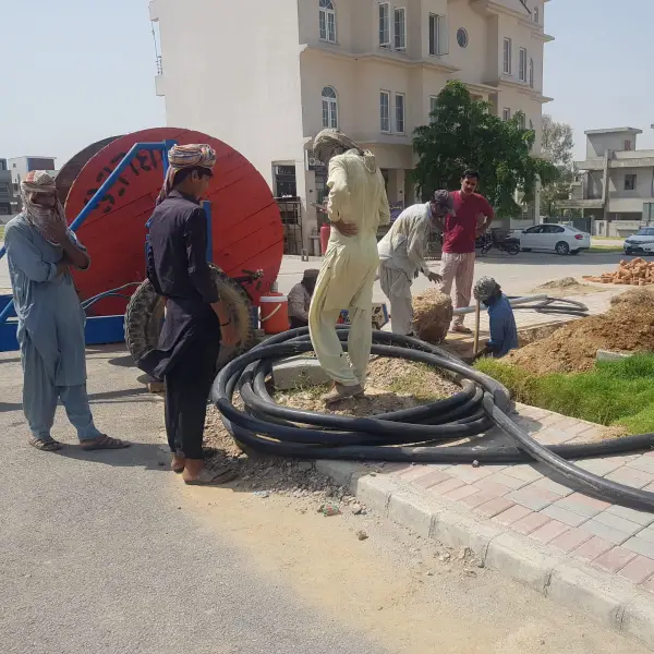 Electric cable laying in Sector Tulip.