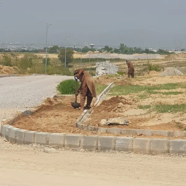 Footpath work at Street 1, Sector Rose